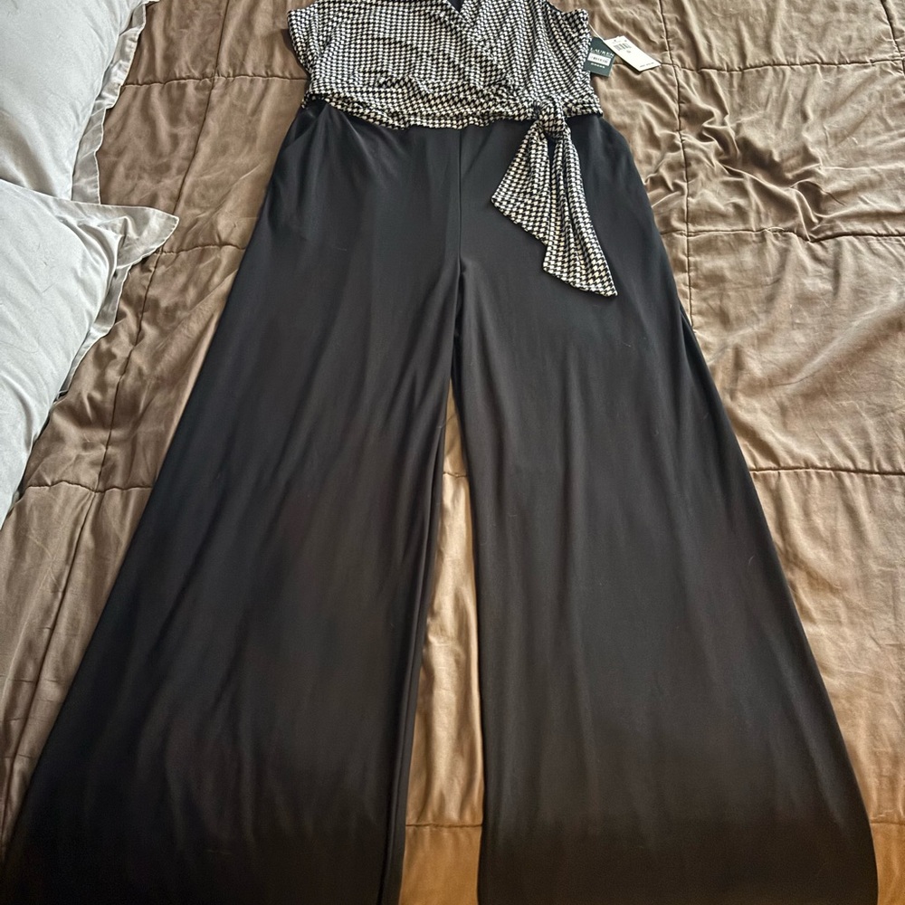 Ralph Lauren Black and White Wide Leg Pants